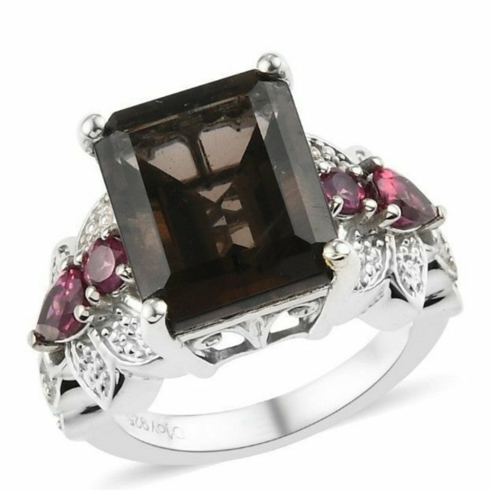 NWOT Unique Genuine Colombianite and Multi Gemstone Ring Size 7